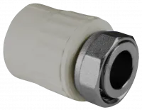 Муфта с накидной гайкой 20x1/2 (150/30)  СЕРАЯ Valfex 10139020Г