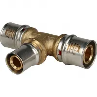 Тройник переходной 26х20х26 для металлопластиковых труб прессовой STOUT RG008S9C18SG52