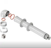 Комплект дымохода СТАНДАРТ 60/100 - 900мм  хомут в комплекте + втулка D60 L-50 Rommer RG0091CSP6ELI5 Нижний Новгород