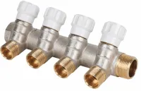 Коллектор 3/4'x4 выхода 1/2' НР с вентилями MVI MM.404.0504 Нижний Новгород
