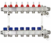 Коллекторная группа SSM-7RF set 7 контуров 1' x 3/4' с расходомерами и кронштейнами Ridan 088U0957R