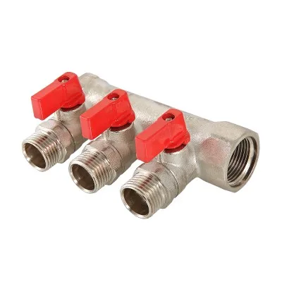 Коллектор 3/4' х 2 выхода 1/2' НР с отсекающими кранами VALTEC O58104052 Нижний Новгород