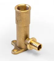 Угольник ВР 16X1/2' удлиненный, настенный, аксиальный, латунный PRO AQUA AX5001612L