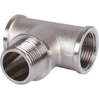 Тройник ВНВ 3/4'х3/4'х3/4' переходной, никелированный STOUT RG008T5OS0SI1J