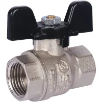 Кран шаровой стандартнопроходной 1/2' ВВ ручка бабочка STOUT RG008S1SOB3VNK