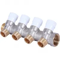 Коллектор распределительный 3/4', 4 отвода 1/2' плоское уплотнение STOUT RG008TN2KF9AL6 Нижний Новгород