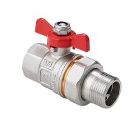Кран шаровый со сгоном 1'1/4 ВН ручка бабочка MVI BV.520.07