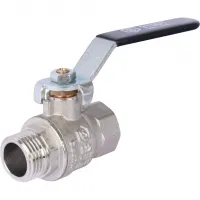 Кран шаровой стандартнопроходной 1/2' ВН ручка рычаг STOUT RG008S1SO6FVMB