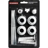 Комплект монтажный ROMMER c тремя кронштейнами 1/2 (13 в 1) белый Rommer RG008Q281D491E Нижний Новгород