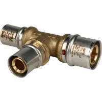 Тройник переходной 26х20х20 для металлопластиковых труб прессовой STOUT RG008S9C185V4S