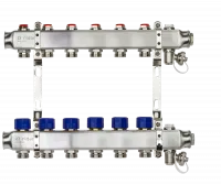Коллекторная группа SSM-6R set 6 контуров 1' x 3/4' с термостатическими клапанами и кронштейнами Ridan 088U0976R