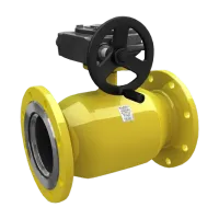 Кран шаровой стальной цельносварной фланцевый стандартнопроходной DN80/70 PN16 с редуктором для  газообразных сред LD 11110809162RGLD000000000