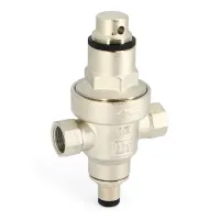 Редуктор давления мембранный Uni-fitt 1/2" В 1-6 бар PN25 с отверстием под радиальный манометр 1/4" никел. Нижний Новгород