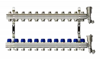 Коллекторная группа FHF-12R set 12 контуров 1'x3/4' c воздухоотводчиками и кронштейнами Ridan 088U0712R Нижний Новгород
