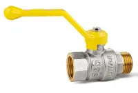 Кран шаровый латунный никелированный 11б27п Ду20 Ру40 (3/4') ВР/НР рычаг GAS LD Pride LD 47.353.20 Нижний Новгород
