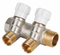 Коллектор 3/4'x2 выхода 1/2' НР с вентилями MVI MM.402.0504 Нижний Новгород