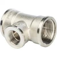 Тройник ВВВ 1'х1/2'х1' переходной, никелированный STOUT RG008Q0QTEKJSG