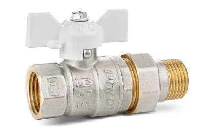 Кран шаровой со сгоном Ду15 Ру40 (1/2') ВН белая ручка бабочка LD Pride LD 47.306.15 W Нижний Новгород