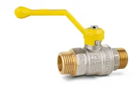 Кран шаровый латунный никелированный 11б27п Ду15 Ру40 (1/2') НР/НР рычаг GAS LD Pride LD 47.355.15 Нижний Новгород