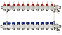 Коллекторная группа SSM-11RF set 11 контуров 1' x 3/4' с расходомерами и кронштейнами Ridan 088U0961R