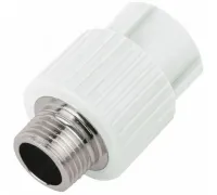 Муфта комбинированная 20x1/2' НР полипропиленовая PPR белая Valfex 10130020 Нижний Новгород