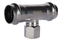 Тройник нержавеющая сталь 28x1/2' ВР, пресс Rommer PEE9H4CCV7TC7F