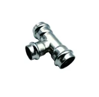 Тройник нержавеющая сталь 28x22x28, пресс Rommer RG0091KSNOMK2J