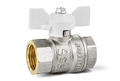 Кран шаровой 11б27п1 Ду20 Ру40 (3/4') ВВ белая ручка бабочка LD Pride LD 47.300.20 W Нижний Новгород