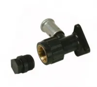 Водорозетка пресс 16х1/2'ВР, ПВДФ с черной заглушкой Henco 2PK-1604BP