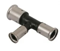 Тройник пресс 26х16х16 переходной, ПВДФ Henco 11PK-261616