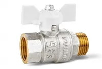 Кран шаровой 11б27п1 Ду15 Ру40 (1/2') ВН белая ручка бабочка LD Pride LD 47.302.15 W Нижний Новгород