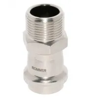 Соединитель нержавеющая сталь 28x3/4' НР, пресс Rommer RG0091KSNP3QLE