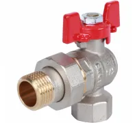 Кран шаровой угловой с американкой 1/2 ВН/НР, ручка бабочка Rommer RG008UB5BNBF2A Нижний Новгород