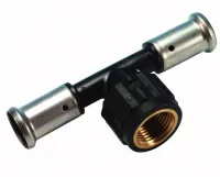 Тройник пресс 20х3/4'ВРх20 переходной, ПВДФ Henco 14PK-200520