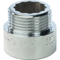 Удлинитель НВ 3/4'x15 мм, хромированный STOUT RG008Q0O7BI861