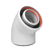 Отвод 45 град коаксиальный d 80/125 мм УТДК 01.03.300.045 Нижний Новгород