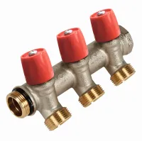 Коллектор VBS с красными вентилями, 3/4НР под евроконус, 3/4 - 3xEK Henco VBS050503-RO Нижний Новгород