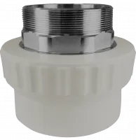 Муфта переходная с наружной резьбой 50X1 1/2 под ключ (12/4) СЕРАЯ Valfex 10135050Г