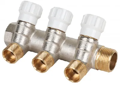 Коллектор 3/4' х 3 выхода 1/2' НР с вентилями MVI MM.403.0504 Нижний Новгород
