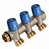 Коллектор VBS с синими вентилями, 3/4НР под евроконус, 3/4 - 3xEK Henco VBS050503-BL Нижний Новгород