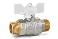 Кран шаровой 11б27п1 Ду15 Ру40 (1/2') НН белая ручка бабочка LD Pride LD 47.304.15 W Нижний Новгород