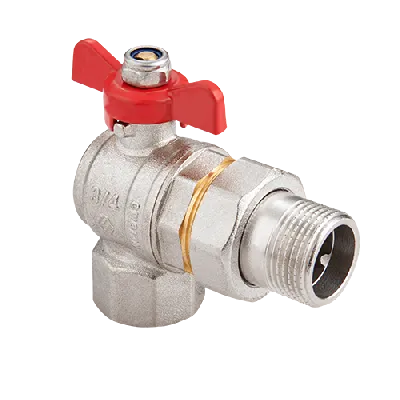 Кран шаровый угловой со сгоном 1' ВН ручка бабочка MVI BV.522.06