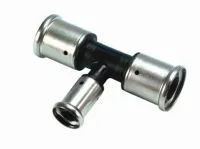 Тройник пресс 26х16х26 переходной, ПВДФ Henco 10PK-261626