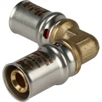 Угольник 16 90 град., пресс, для металлопластиковых труб STOUT RG008S9C287T8D