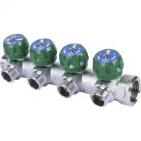 Коллектор регулирующий 3/4', 4 отвода 1/2' плоское уплотнение STOUT RG008UJF00344S Нижний Новгород