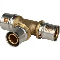 Тройник переходной 32х26х26 для металлопластиковых труб прессовой STOUT RG008S9C1EMKF5